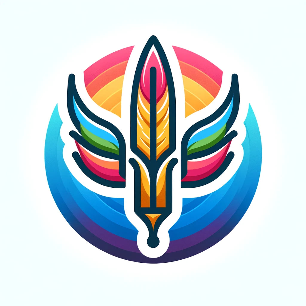 Image of a colorful gift card featuring a notary stamp and the pride flag, representing a Texas notary service gift card catering to the LGBTQ+ community.