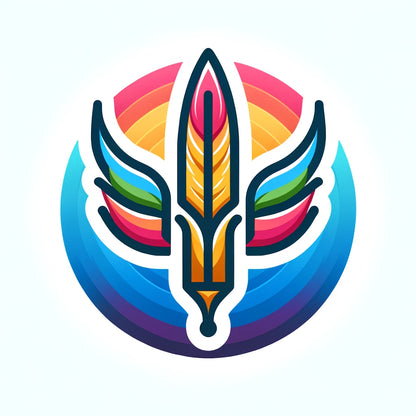 Image of a colorful gift card featuring a notary stamp and the pride flag, representing a Texas notary service gift card catering to the LGBTQ+ community.